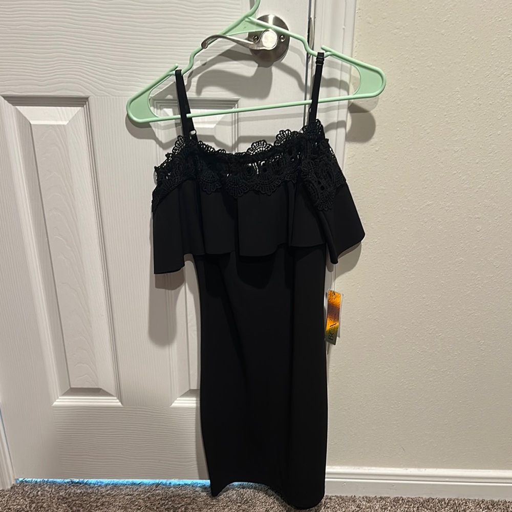 Black Lace Off-Shoulder Dress